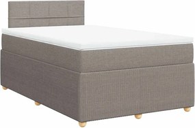 vidaXL tópszínű szövet rugós ágy matraccal 120 x 200 cm