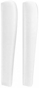 fehér műbőr fejtámla szárnyakkal 203x23x118/128 cm