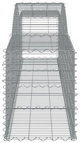 25 db íves horganyzott vas gabion kosár 400x50x60/80 cm