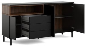 Atrei II komód, fekete / dió