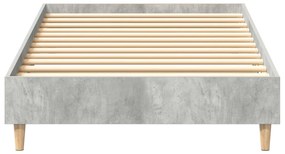 90x200 cm-es ágykeret, beton szürke, fából