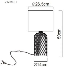 Globo 21735CH - Asztali lámpa SOFIA 1xE27/60W/230V bézs