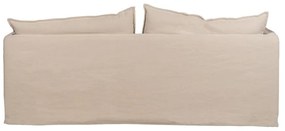 Krémszínű len kanapé 210 cm – Ixia