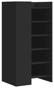 vidaXL fekete szerelt fa cipőszekrény 52 x 37,5 x 100 cm