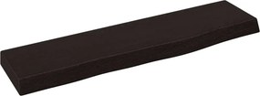 vidaXL sötétbarna kezelt tömör tölgyfa fali polc 40x10x2 cm