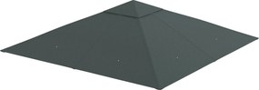 Outsunny Kerti Pavilon Napernyő Huzat kb. 3 x 3 m Pavilonhoz, Vízálló, Csere Napernyő, Pavilon Huzat, Napvédelem, 8 Vízlevezető Nyílás, Poliészter, Sö