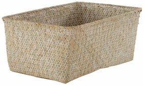 Tömörítő kötött kosár 30 x 20 x 13 cm, bézs