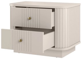Vesper éjjeliszekrény készlet 2 db-os 56 cm - kasmír / arany fogantyúk