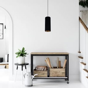 Csillár zsinóron AVALO 1xE27/60W/230V fekete