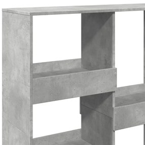 betonszürke térelválasztó könyvszekrény 100 x 33 x 115 cm