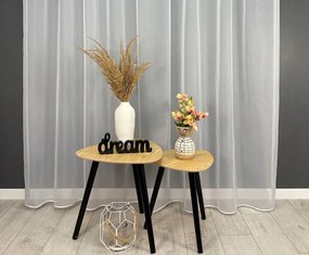 Bájos kész függöny sima Fehér Fátyol Szegéllyel 290x100 gyönyörű finom