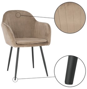 Dizájnos fotel Zirky (szürkésbarna). 1016336
