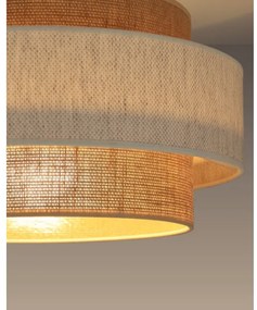 Mennyezeti lámpa BOHO 1xE27/60W/230V Ø 40 cm krémszínű/juta