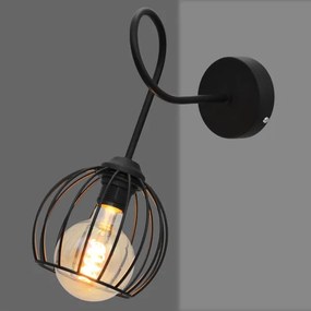 Fali lámpa OXFORD 1xE27/15W/230V fekete