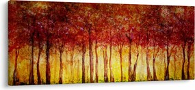 Kép - Lombhullató erdő festménye (120x50 cm)