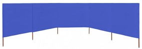 azúrkék 5 paneles szövet szélfogó 600 x 160 cm