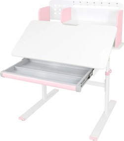 Növekvő íróasztal, rózsaszín/fehér, ADAN