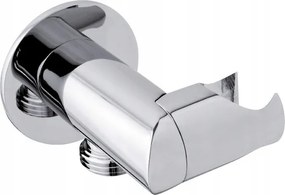 Szögcsatlakozó forgatható fogantyúval, kerek, króm