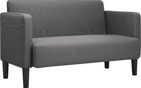vidaXL sötétszürke kordbársony szövet loveseat kanapé 109 cm