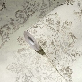 Vinyl tapéta flizelin szürke-ezüst glamour dísz 10 m x 53 cm