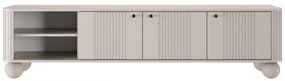 TV-szekrény Vesper 3D 187 cm - kasmír / fekete fogantyúk lábak golyók