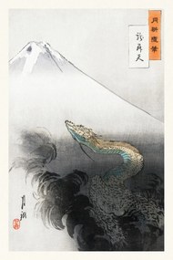 Festmény reprodukció Ryū shōten, Japanese Dragon (Vintage Japandi) - Ogata Gekko, (26.7 x 40 cm)