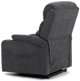 Dönthető fotel, elektromos kábeles vezérléssel, szürke, szövet, TV-S8348 GREY2