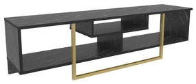TV szekrény Asal 150 - Black, Gold