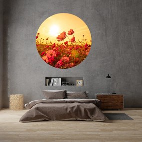 PIPPER. Textil kör alakú falmatrica "Virágok" Méret: 120cm