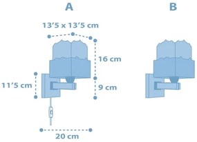 Dalber 63169T - Gyermek fali lámpa PANDA 1xE27/60W/230V kék