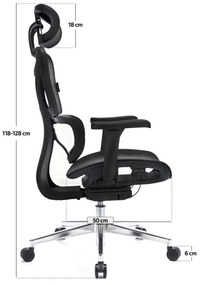 Professzionális irodai szék / forgószék / főnöki szék LVN System Control Pro fekete LV0656