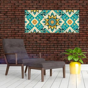 Kép - Türkiz minta (120x50 cm)