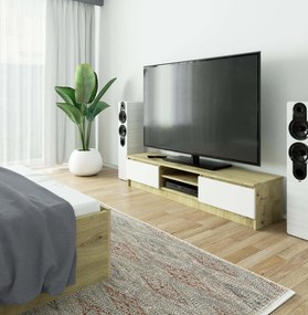 TV asztal Katalina (artisan tölgy  + fehér). Akció -15%. 1070708