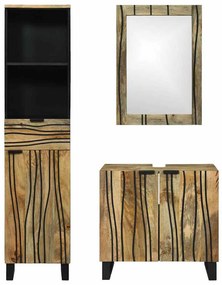 Fürdőszoba bútor szett fiókkal 3 pcs Barna 38 x 33 x 160 cm