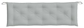 2 db melange világosszürke szövet kerti padpárna 150 x 50 x 7cm