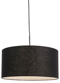 Modern függőlámpa fekete, fekete árnyalattal 50 cm - Combi 1