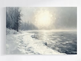 Poszter Tájkép Tengerpart Tél Hó Fagy 120x80