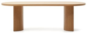 Étkezőasztal tölgyfa dekorral 100x240 cm Nealy – Kave Home