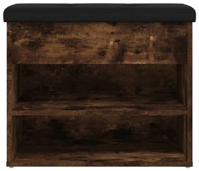 füstös tölgy színű szerelt fa cipőpad 62 x 32 x 50 cm