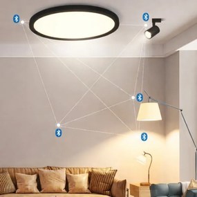 Brilagi - LED RGBW dimmelhető mennyezeti lámpa VIBE LED/24W/230V 3000-6500K fekete +távirányító