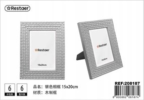 Fa képkeret Ezüst 15x20 cm Dekoratív