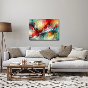 Kép – Absztrakció pirossal (70x50 cm)