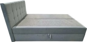Kárpitozott boxspring ágy DIRELIS TRINITY 140x200 cm szürke Matrac: Bonell rugós matrac