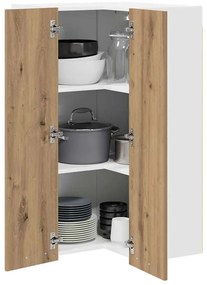 Függő szekrény Riga Artisan tölgy és fehér 57 x 57 x 100 cm