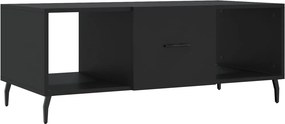 vidaXL fekete szerelt fa dohányzóasztal 102 x 50 x 40 cm