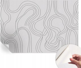 Öntapadós fali fotótapéta Hálószobába Organikus vonalak 152x104 cm