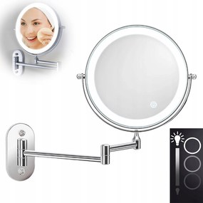 Nagyítás 1x/5x Fürdőszobai tükör Led ezüst Új