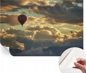 Dekoratív öntapadós fotótapéta az irodába Léggömb a felhőkben 104x70 cm