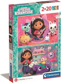 Gabi babaháza Cat-world 2x20 db-os puzzle Clementoni