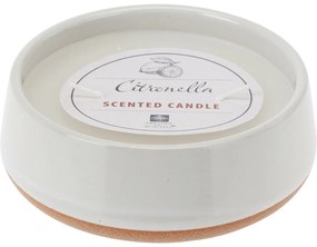 Citronella repelláló gyertya, fehér, 420 g, 12 x 4,5 cm